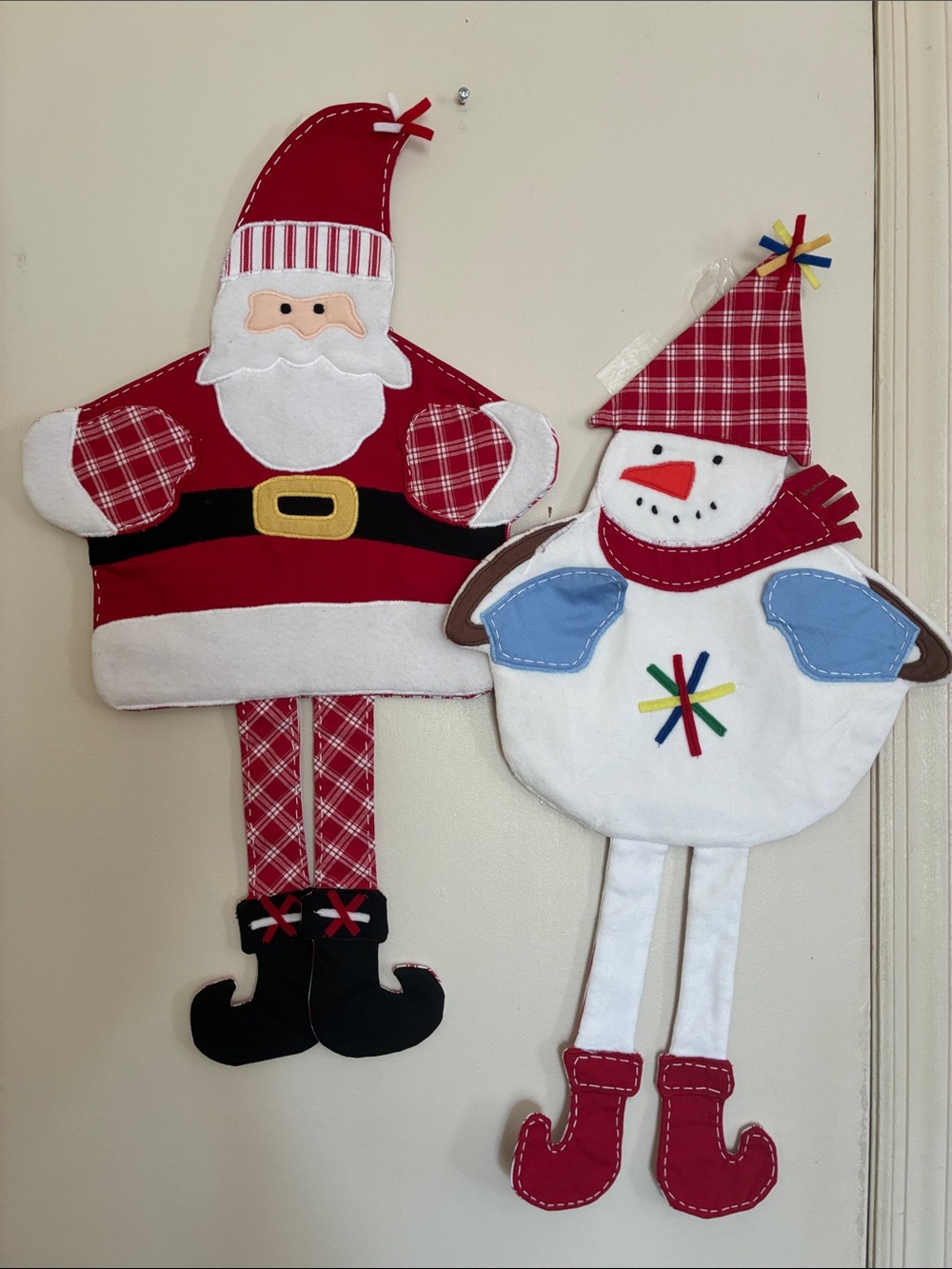 Pottery Barn Kids - SANTA & SNOWMAN PLACEMATS or WALL DECOR